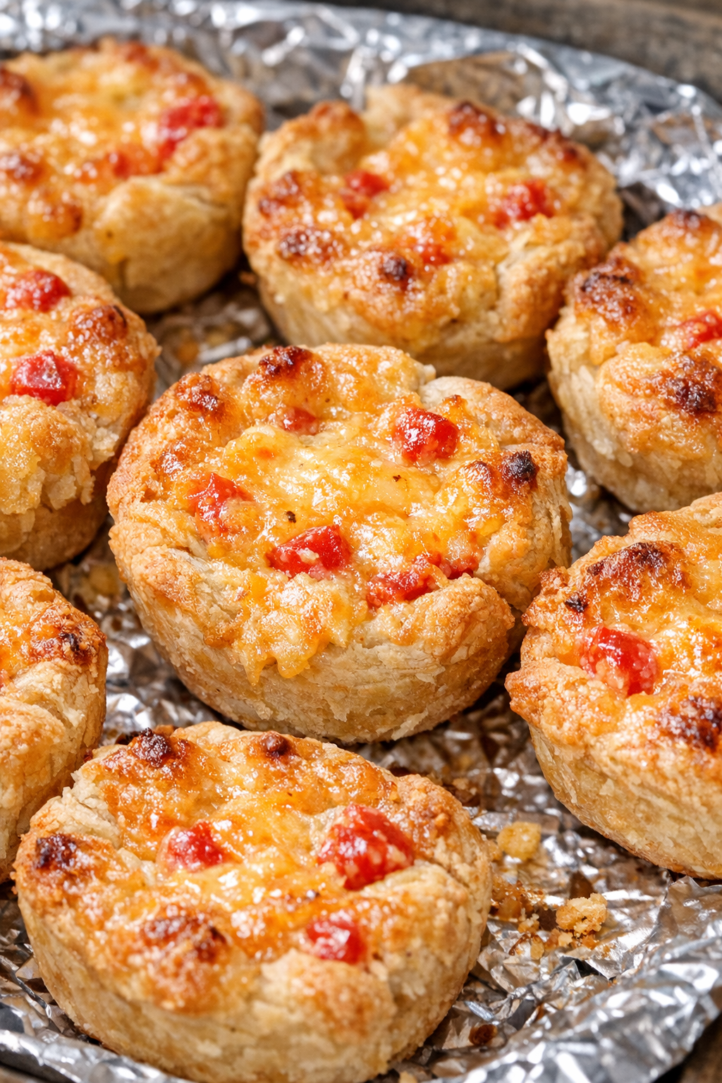 Southern 4-ingredient pimento cheese bites fresh from the oven