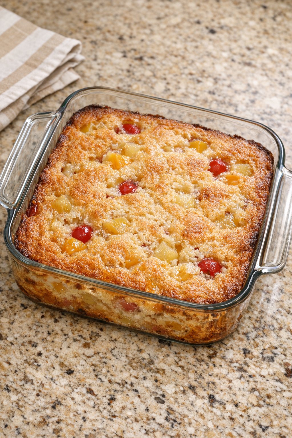 Cake freshly baked and golden