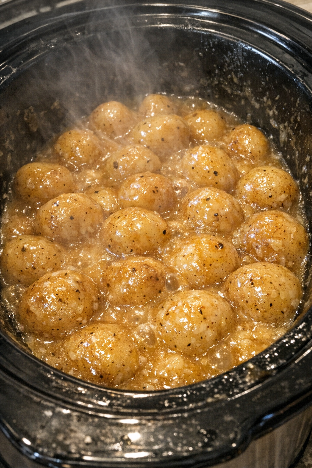 Finished slow cooker comfort potatoes