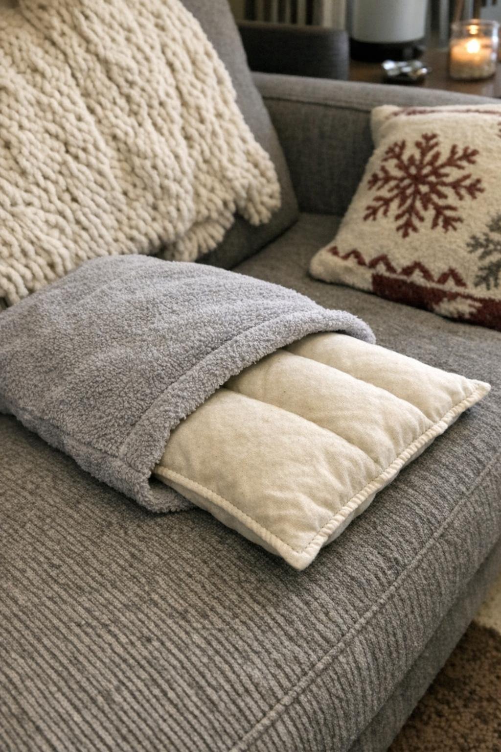Rice heat pack with soft towel sleeve