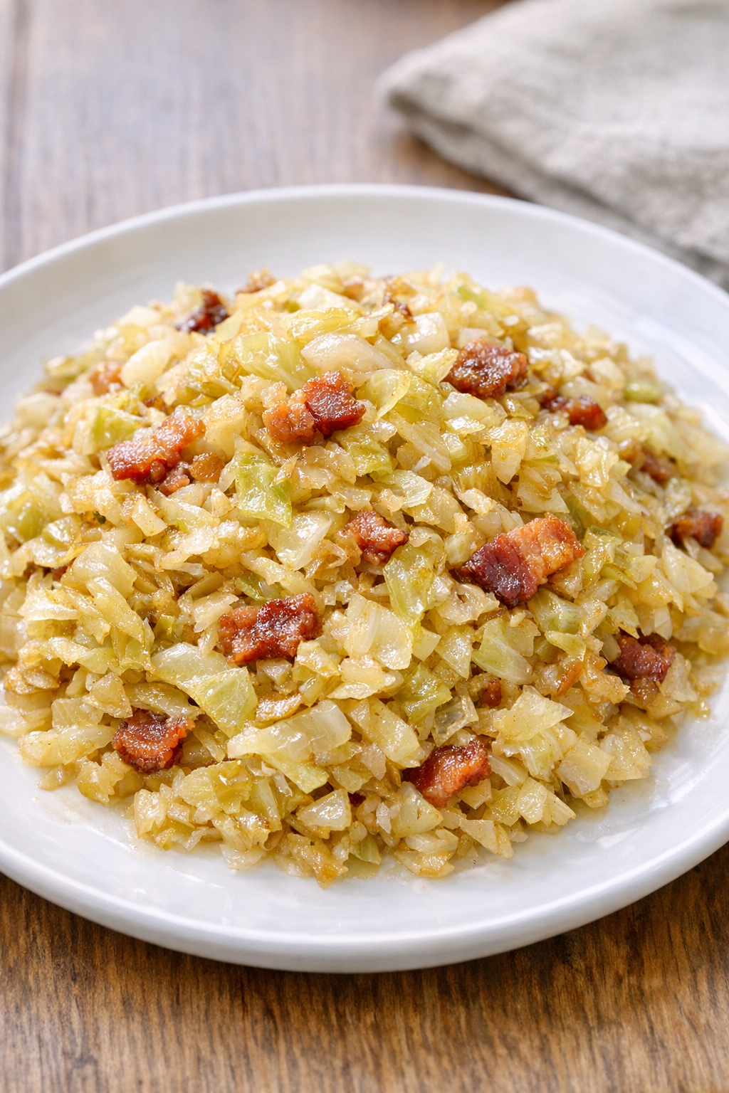 Finely chopped softer skillet cabbage