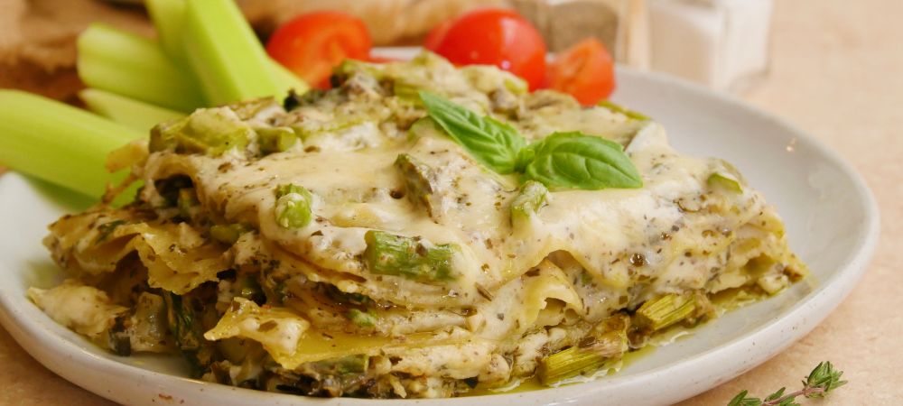 Vegetarian Asparagus Pesto Lasagna Recipe and Video