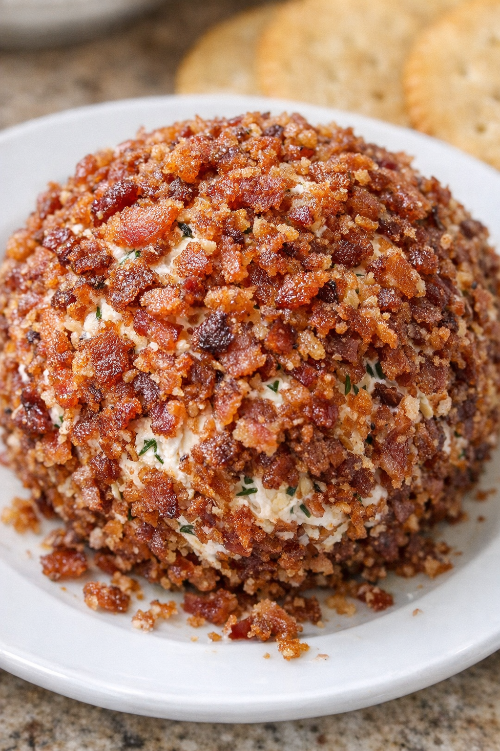 Finished bacon ranch cheese ball