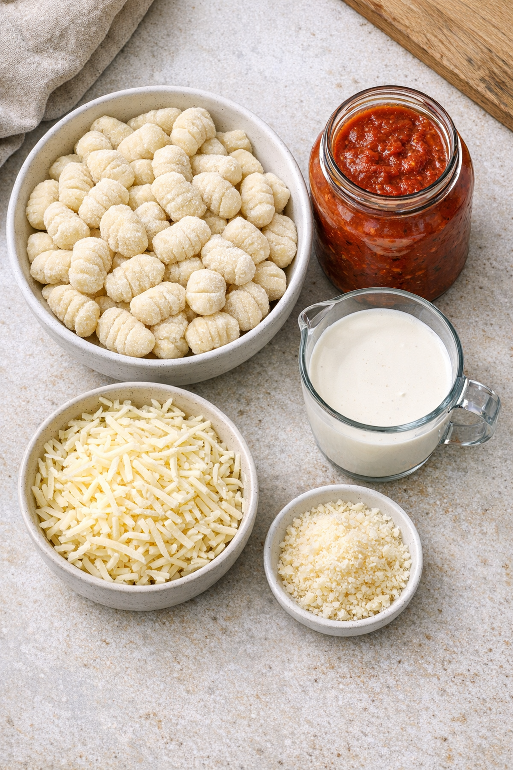 Main ingredients for slow cooker gnocchi