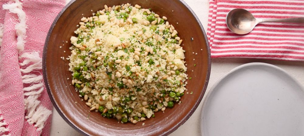 Fresh And Healthy Green Pea Couscous In 15 Minutes Recipe and Video