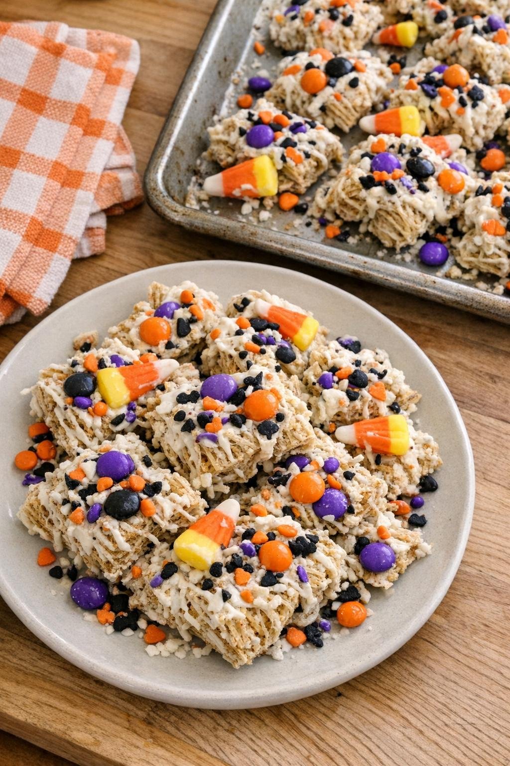 Finished Halloween shredded wheat candy crunch