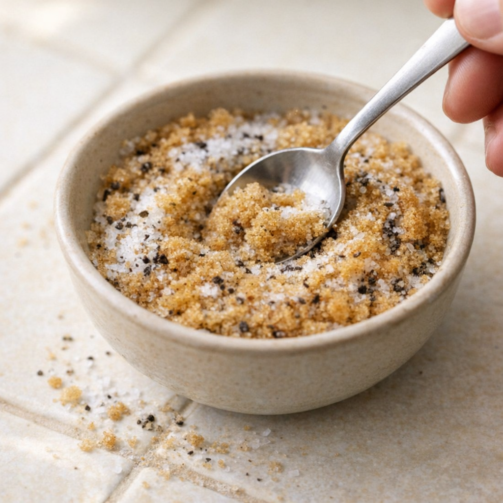 Brown sugar seasoning mixed in a small bowl