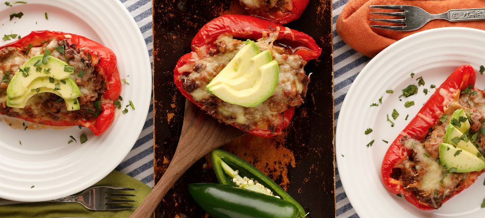 Low Carb Taco Stuffed Peppers Recipe and Video