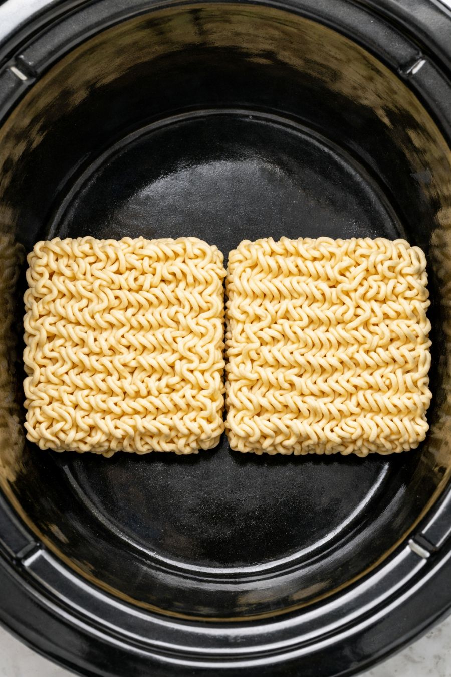 Drop dry ramen noodle blocks in the slow cooker and 4 basic pantry ...