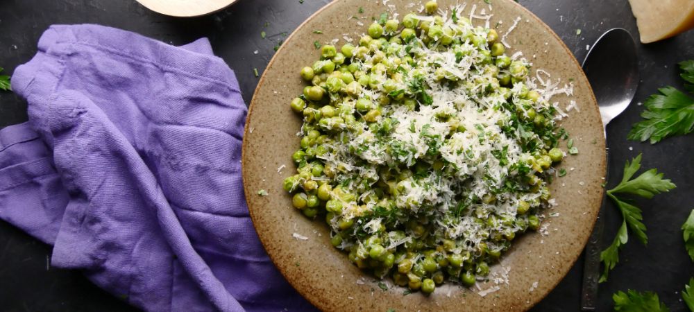 Lemon Parmesan Sweet Peas In 5 Ingredients Recipe and Video