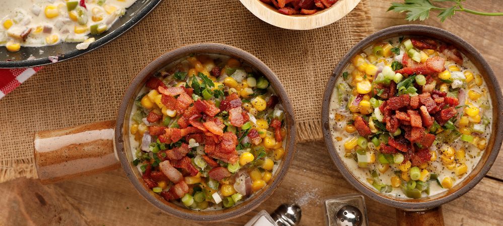 Creamy Confetti Corn With Bacon Casserole  Recipe and Video