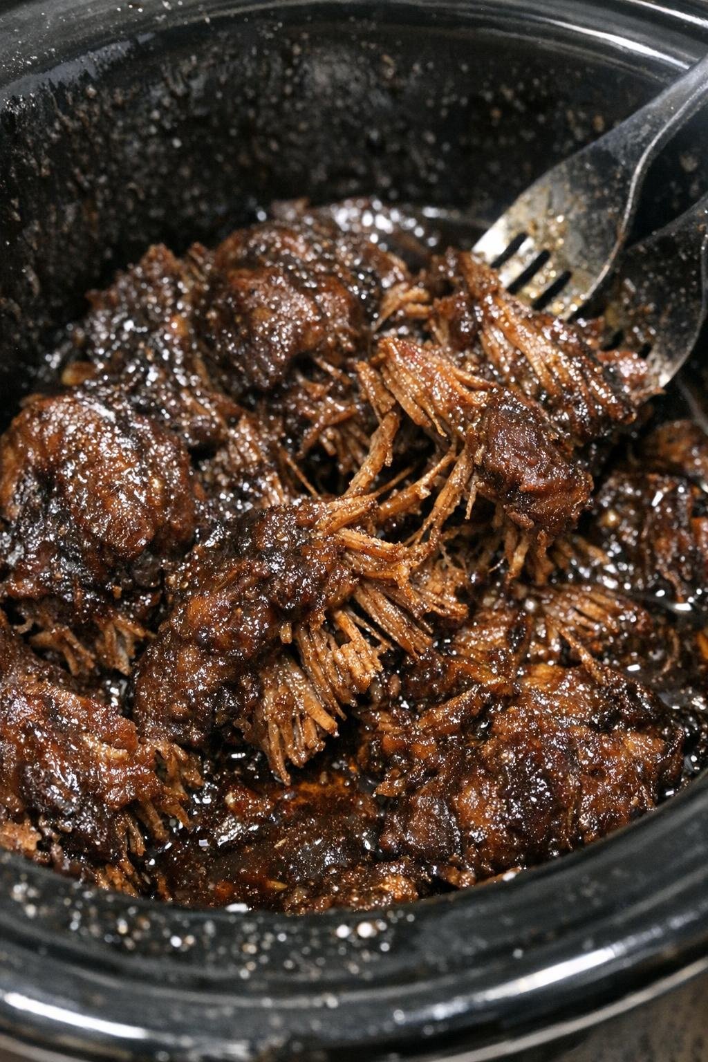 Finished spooky season supper in the slow cooker
