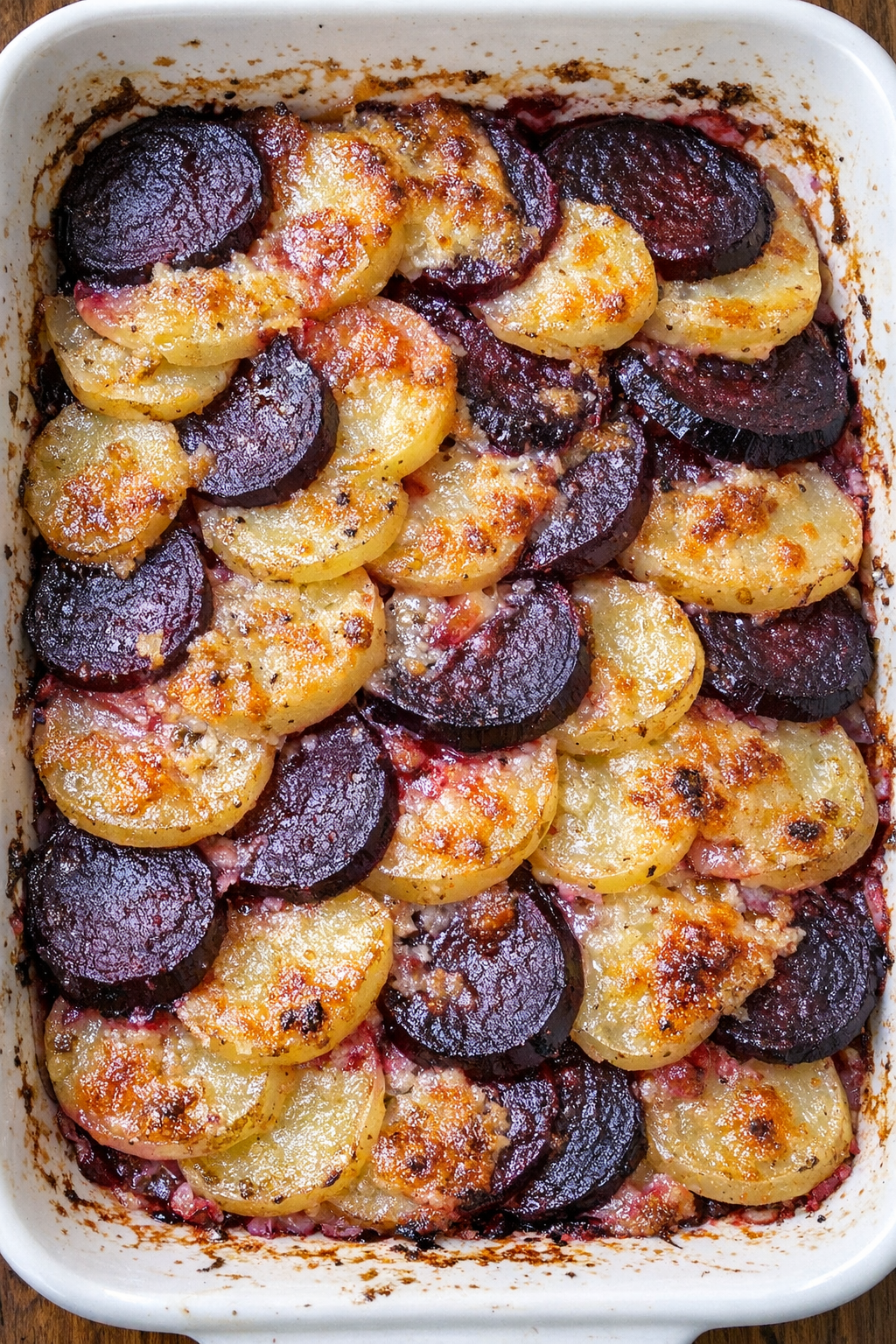Finished beet and potato casserole