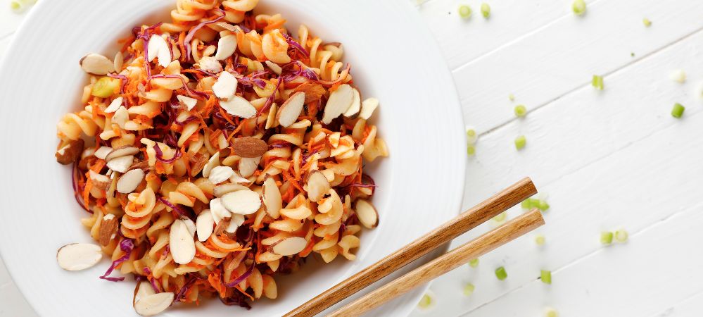 Vegetarian Asian Pasta Salad Recipe and Video