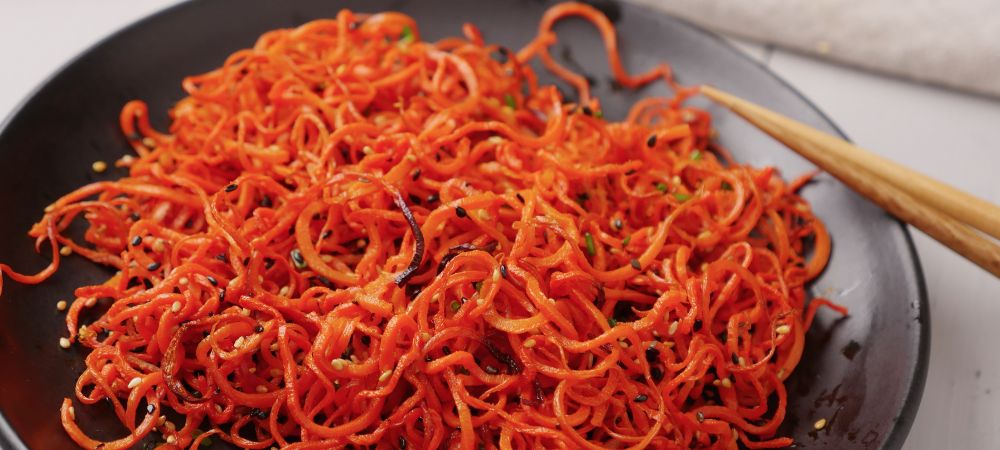 Sesame Carrot Shoestring Fries Recipe and Video