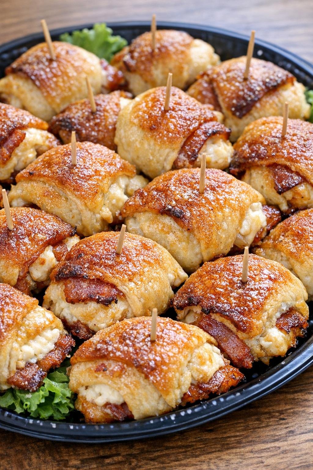 Southern 3-ingredient savory cream cheese bites baked golden brown