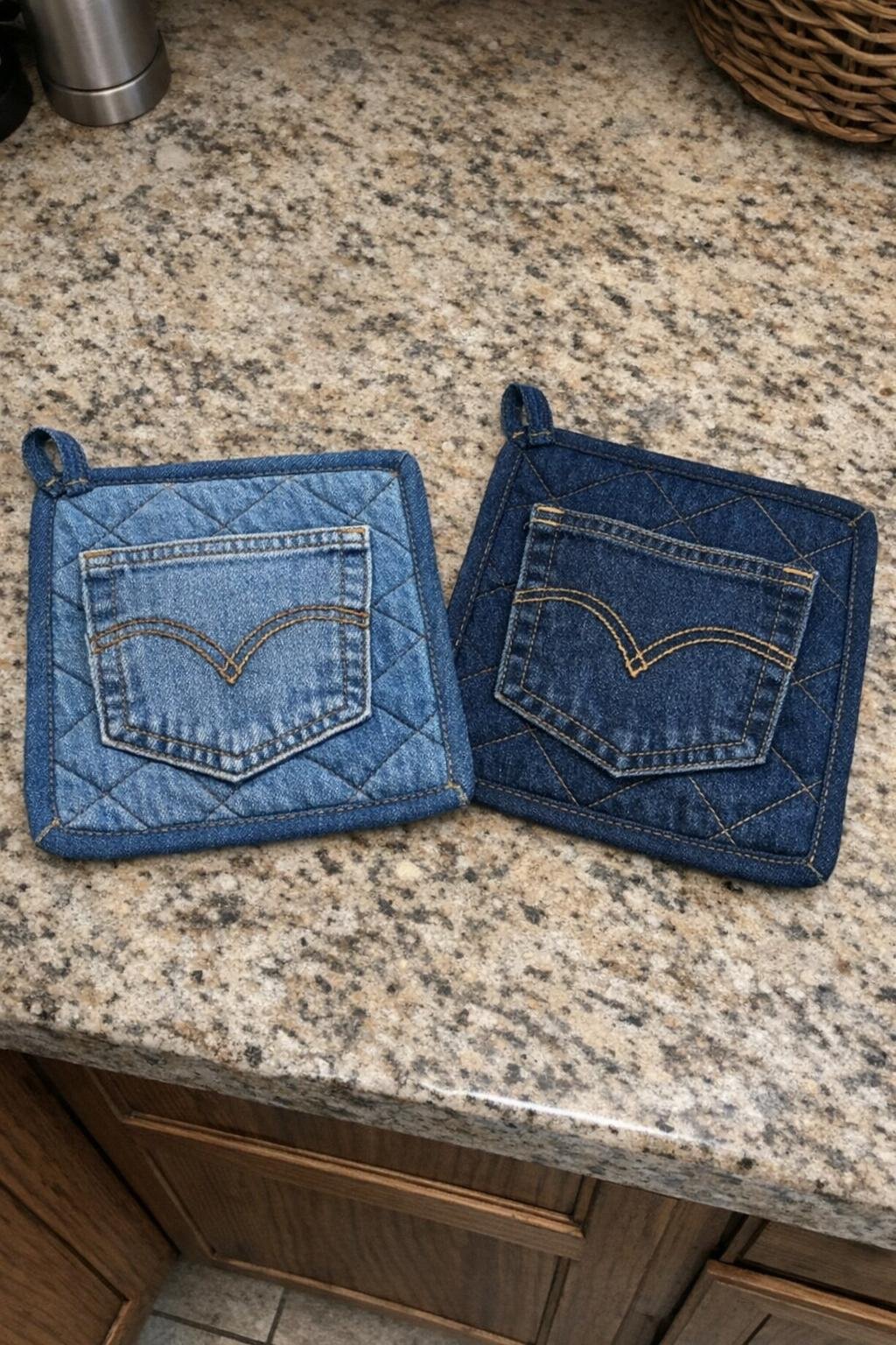 Denim potholders