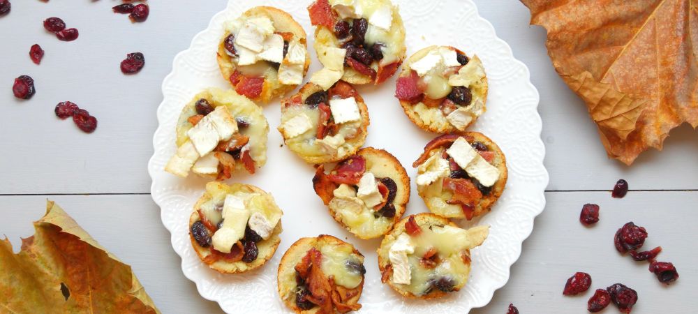 Low Carb Bacon Cranberry Tartlets Recipe and Video