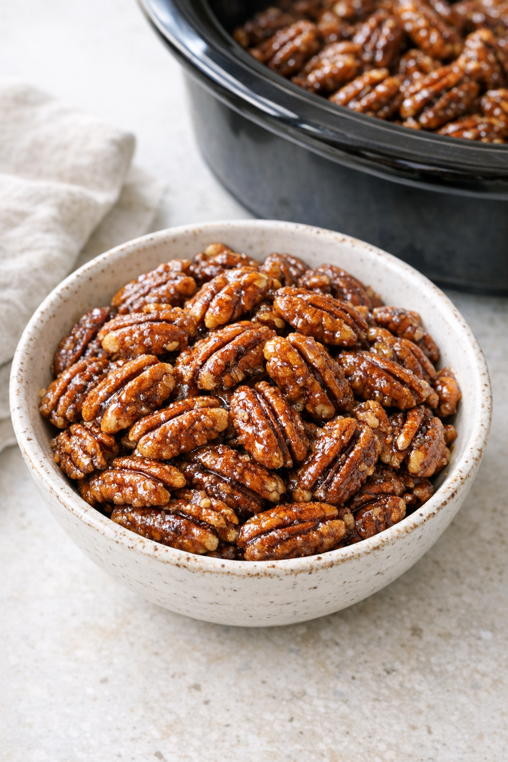 Finished slow cooker pecan dessert