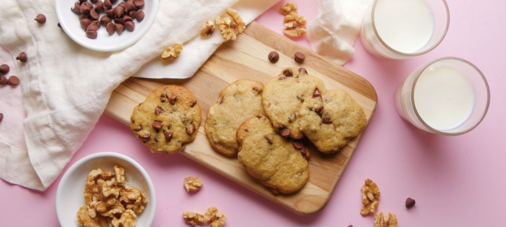 Vegan Banana Chocolate Chip Cookies Recipe and Video