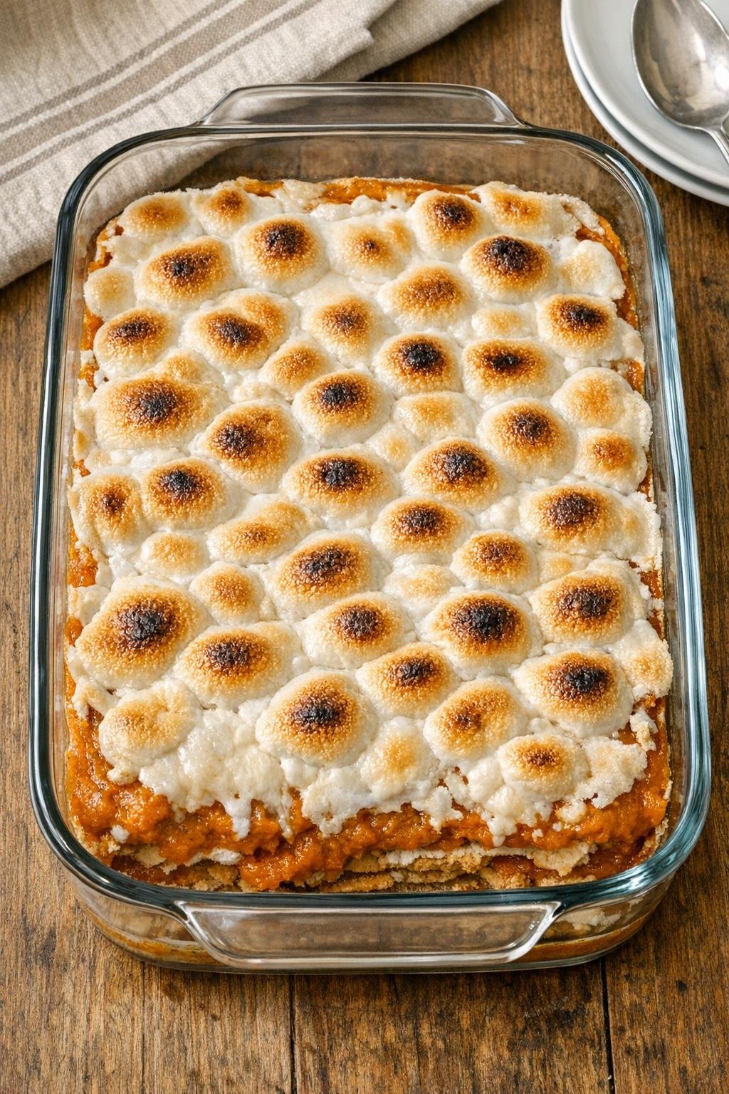 Finished baked graham cracker pumpkin dessert