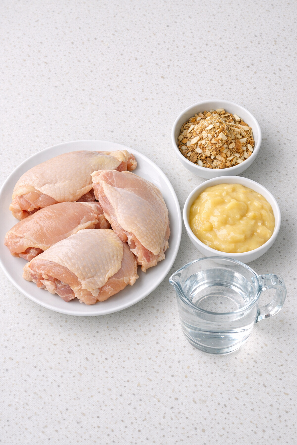 Main ingredients for slow cooker county fair chicken