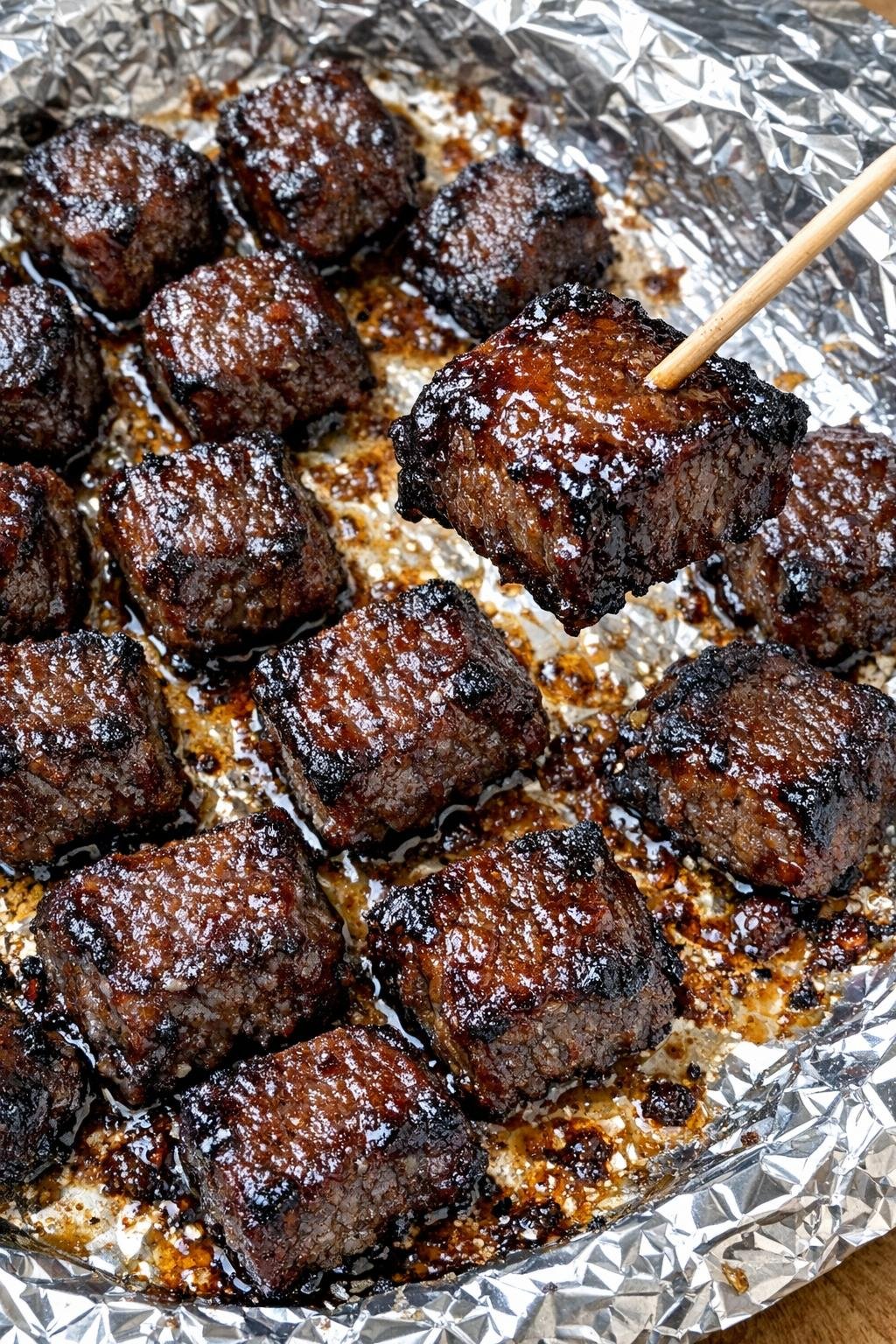 3-ingredient beef ellsworth bites on a foil-lined platter