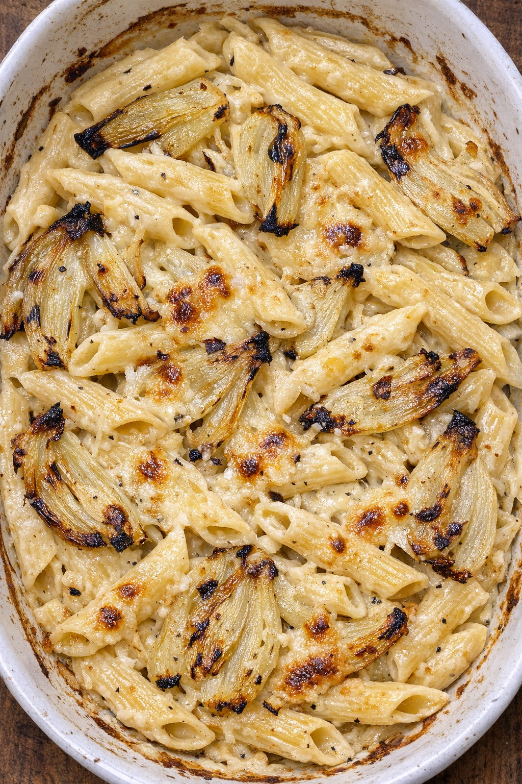 Baked creamy fennel penne