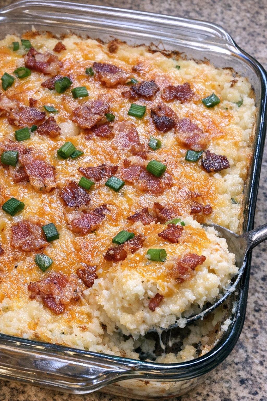Finished twice baked potato casserole