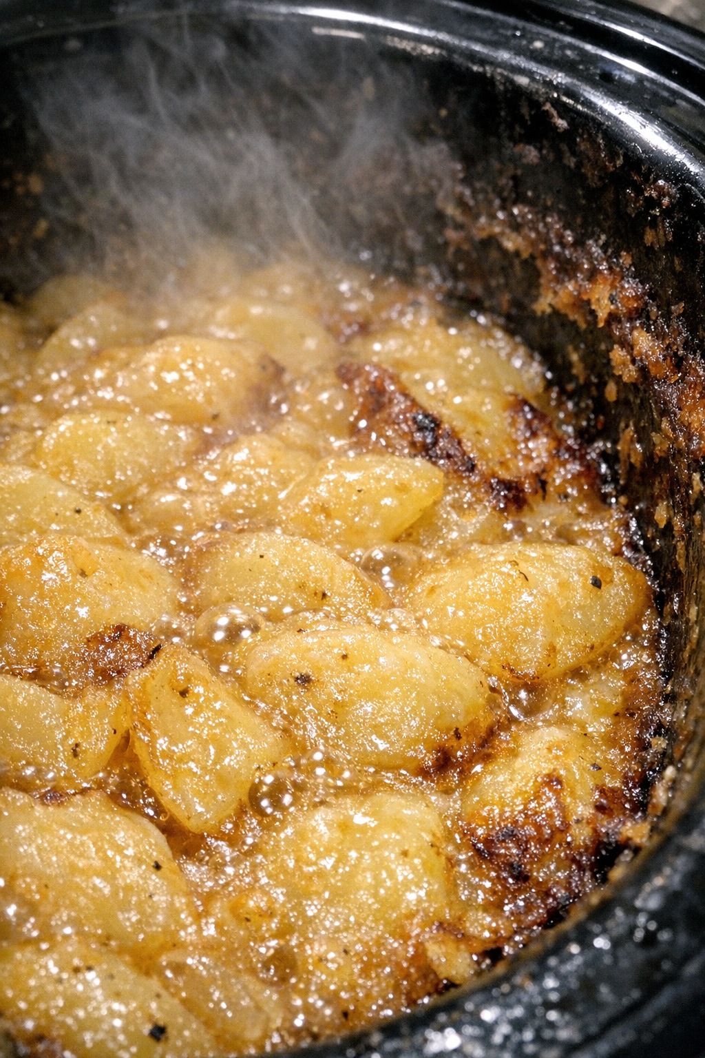 Finished slow cooker potato casserole