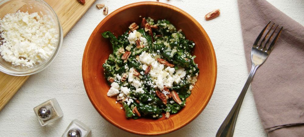Low-carb Kale And Quinoa Salad Recipe and Video
