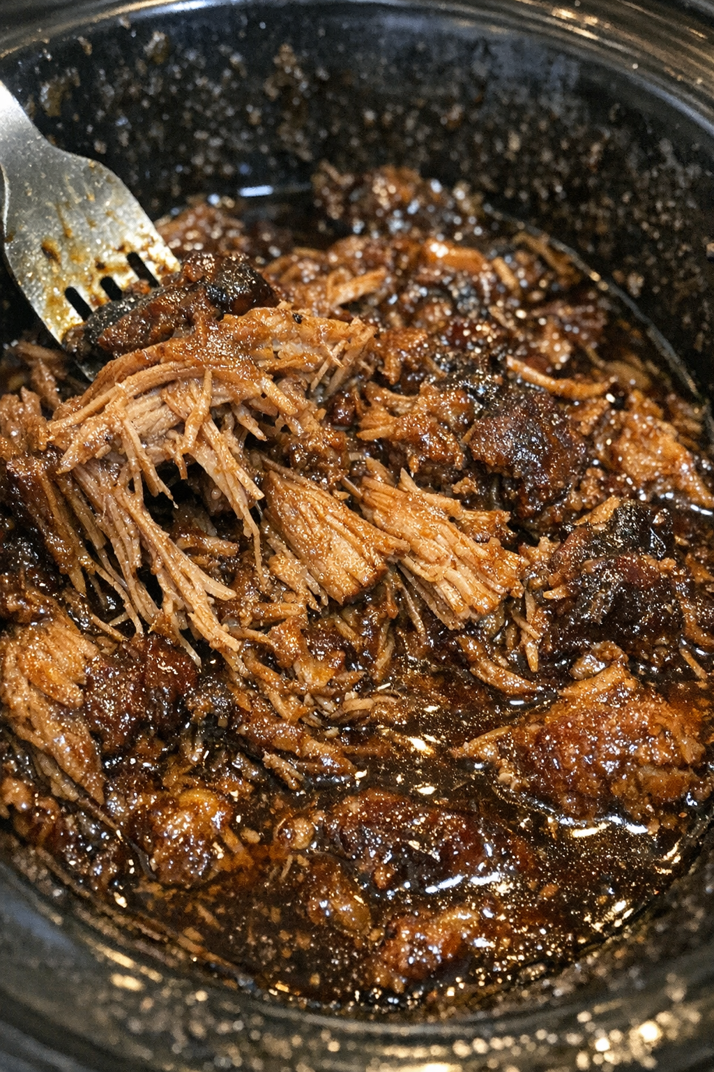 Slow cooker pork in dark sauce