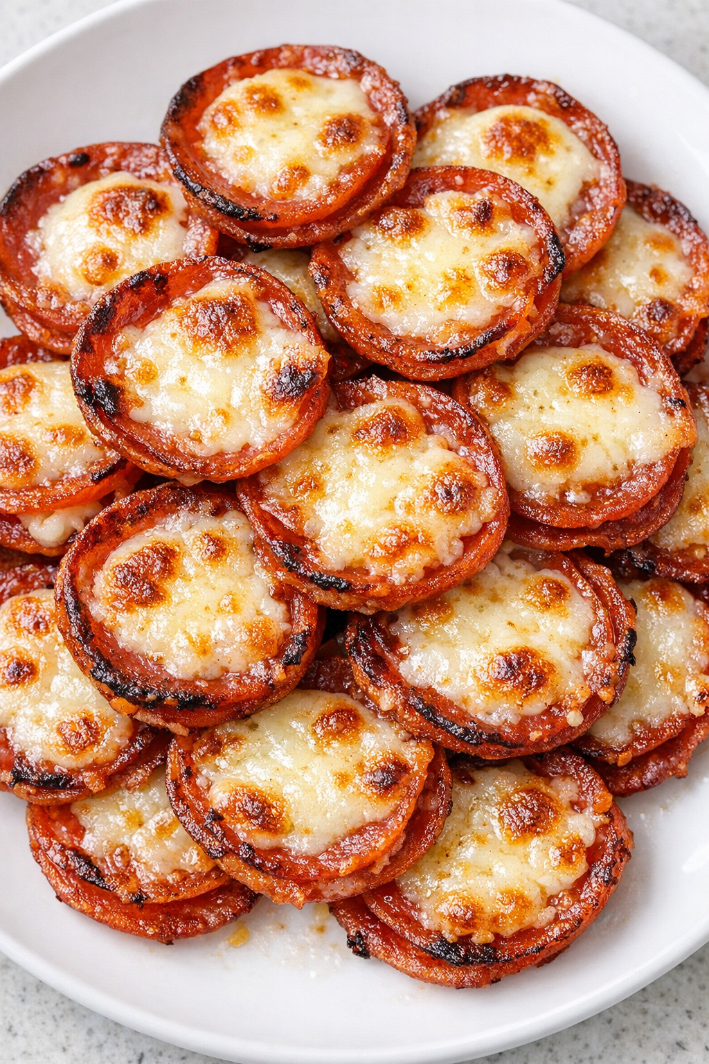 Finished pepperoni mozzarella bites