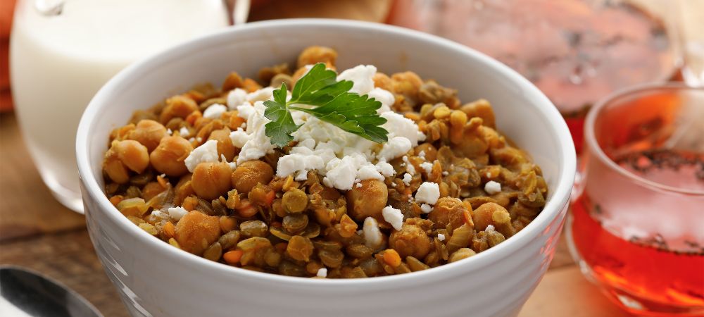 Vegetarian Lentil Chickpea Soup Recipe and Video