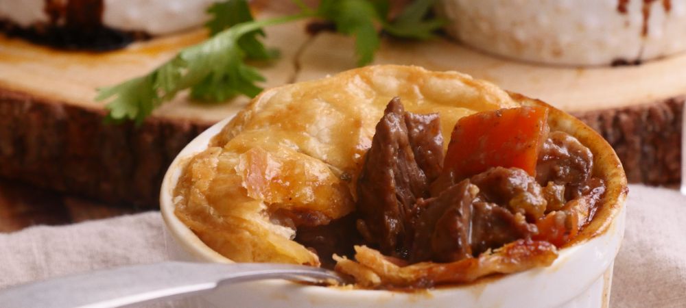 This Recipe Will Create 6 Personal Steak & Mushroom Pot Pies For You To Share With Family And Friends Recipe and Video