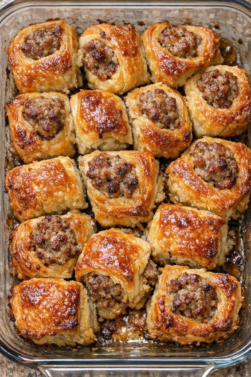 Southern 3-ingredient flaky sausage bites baked until golden