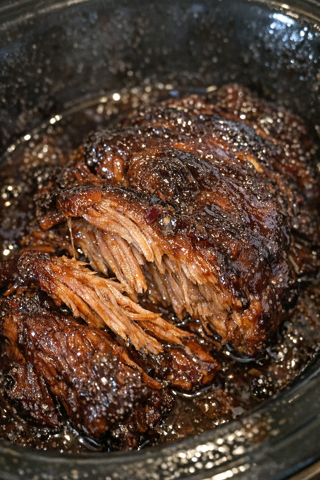 Finished slow cooker glazed chicken