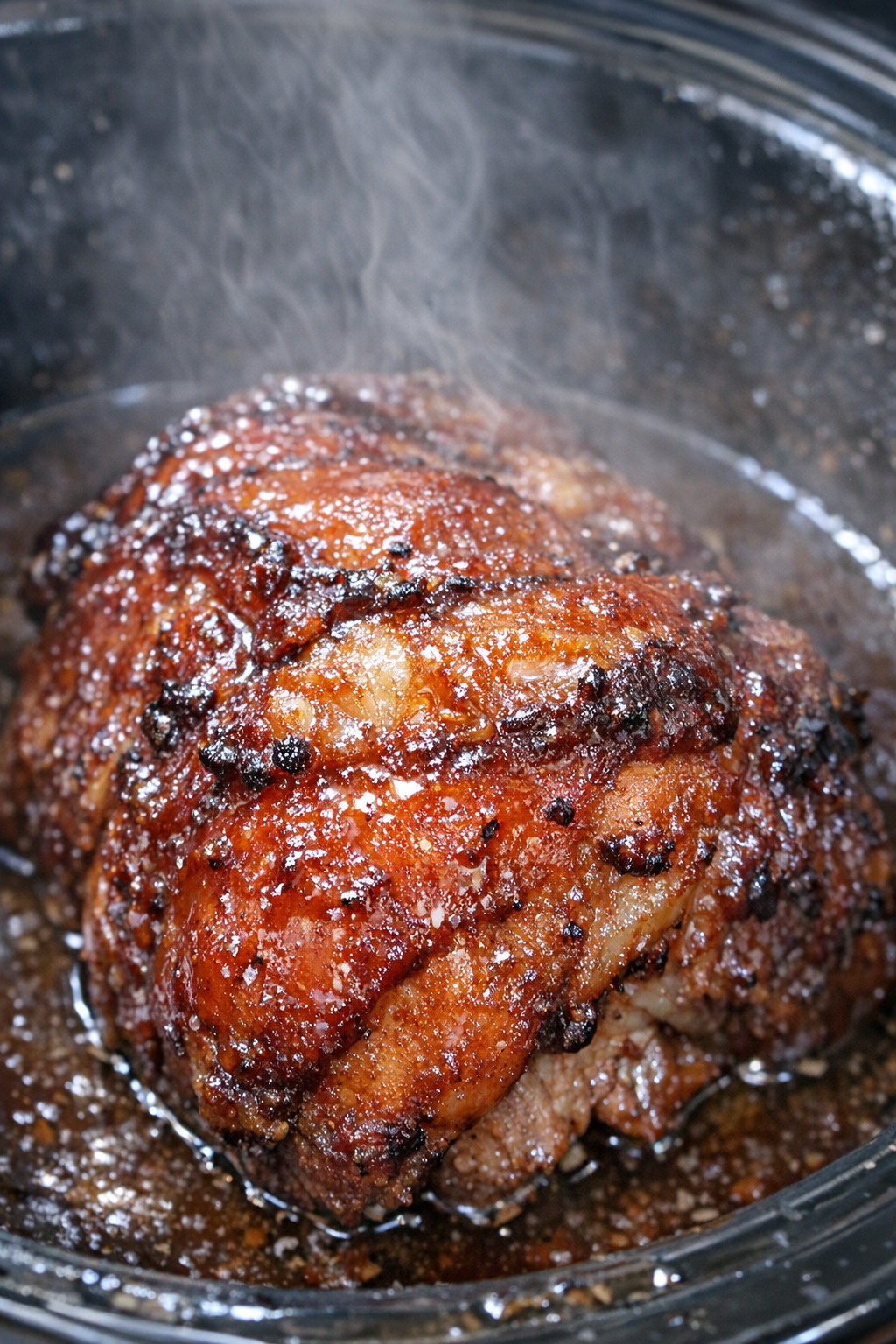 Slow cooker glazed roasted protein