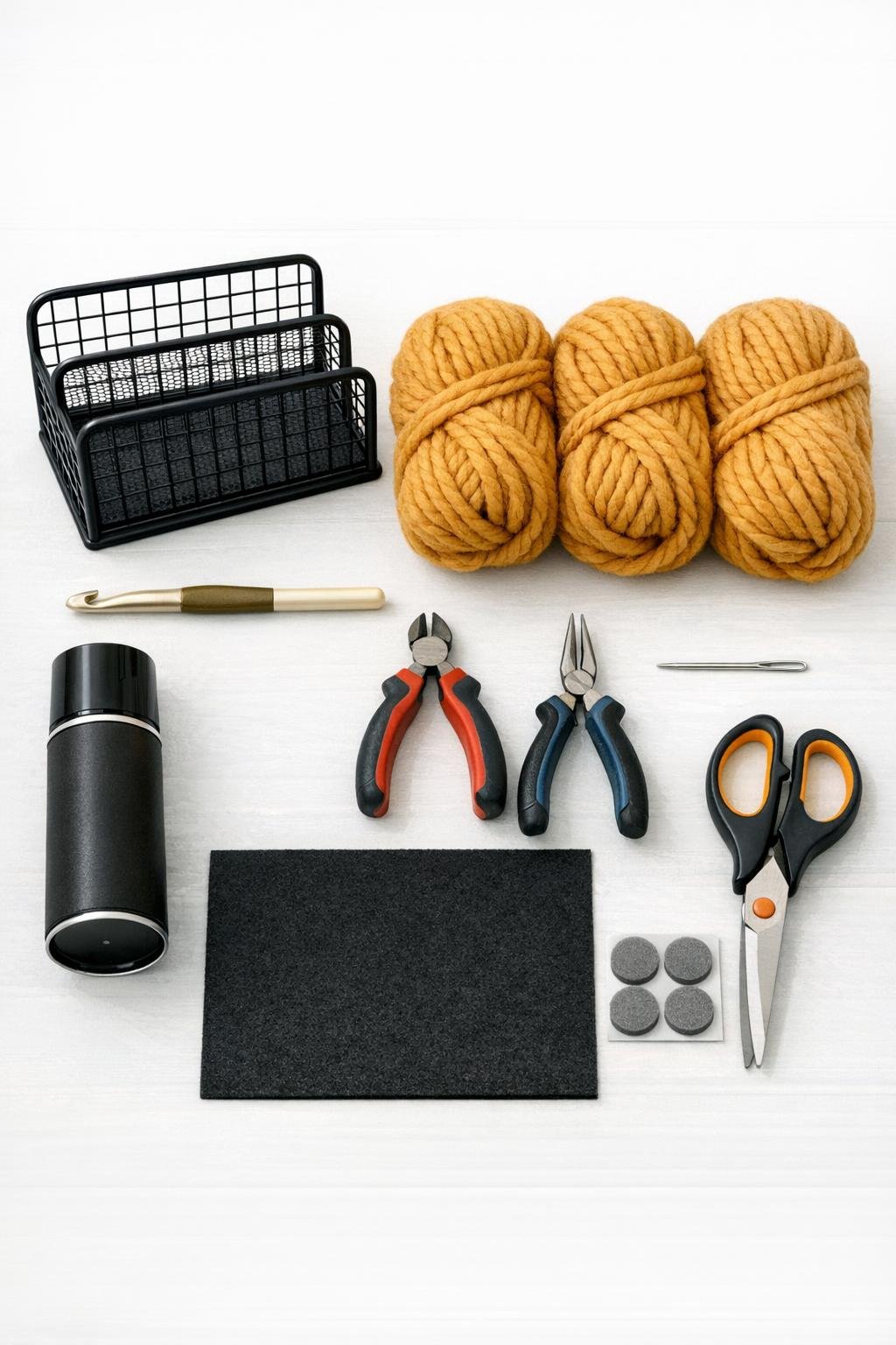 Materials for making a crocheted wire letter sorter basket