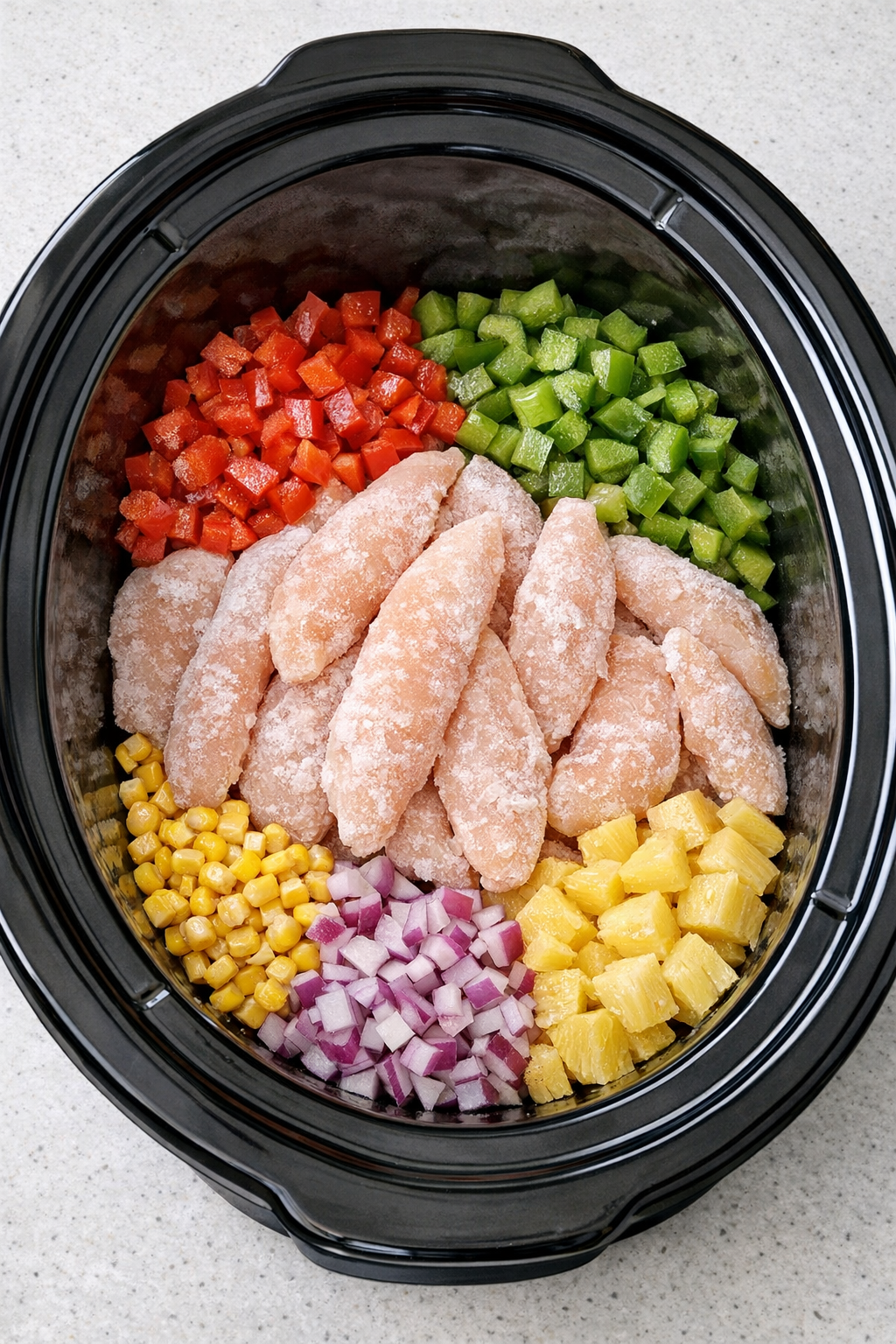 Frozen chicken tenderloins in slow cooker