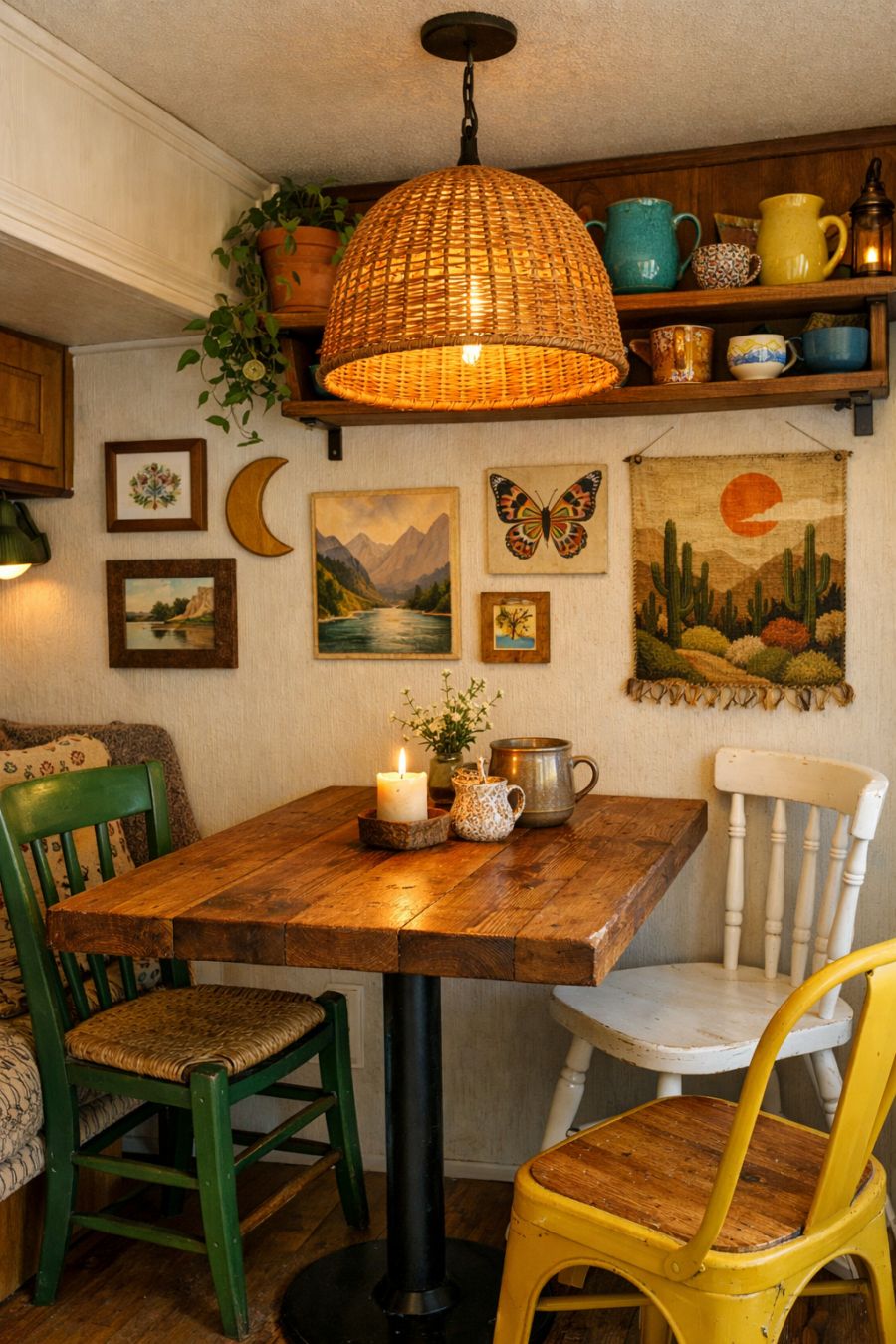 Come along as we tour this bohemian boho RV camper with terracotta ...