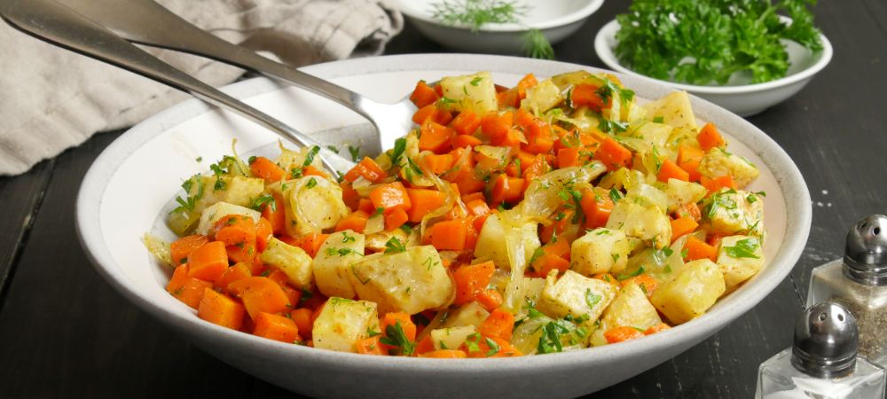 Looking For A New Vegetable Dish To Love? This Roasted Celery Root And Carrots Is A Big Crowd-pleaser Recipe and Video
