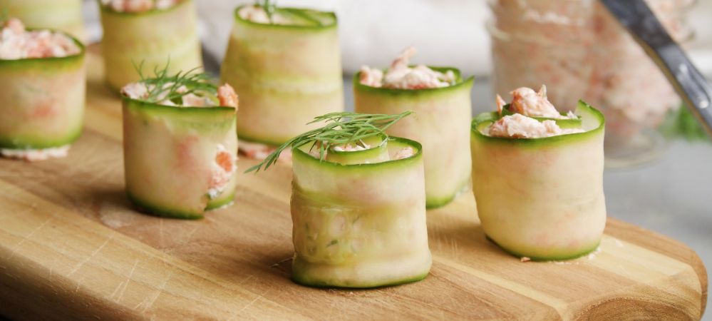 Low-carb Salmon Cucumber Rolls Recipe and Video