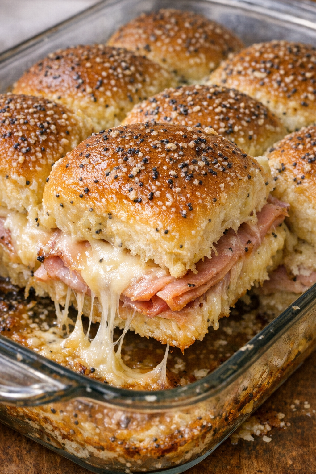 Southern baked ham sliders fresh from the oven
