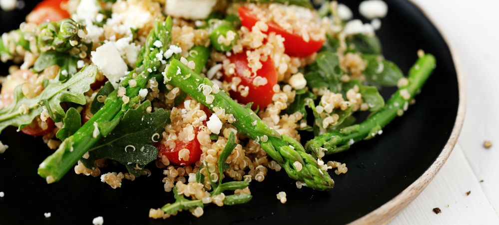 Vegetarian Asparagus And Quinoa  Recipe and Video