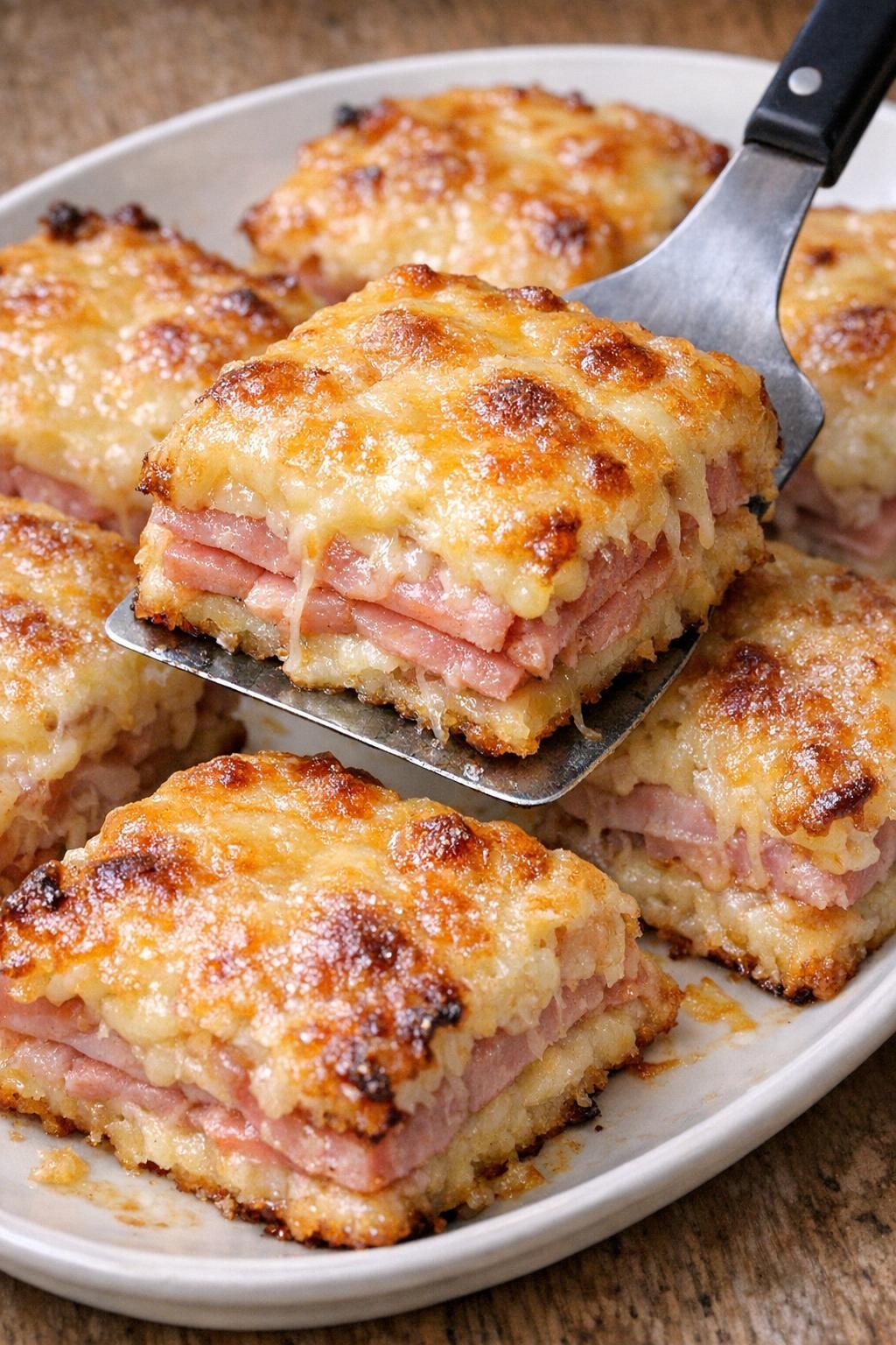 Low carb ham Blackwood bakes on a white serving platter