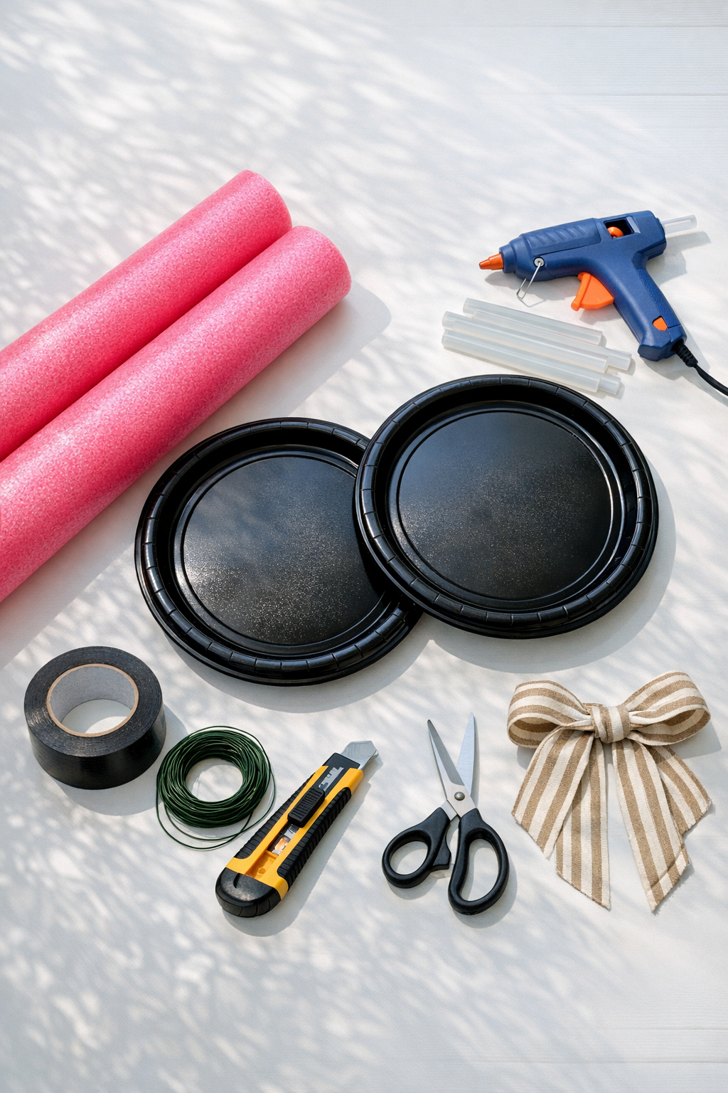 Materials for making a giant summer sunglasses door hanger