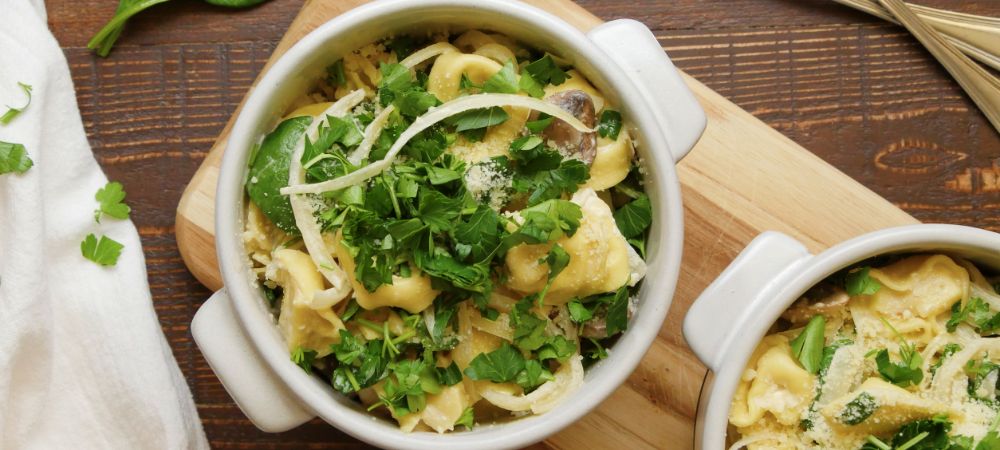 Vegetarian Slow Cooker Tortellini  Recipe and Video