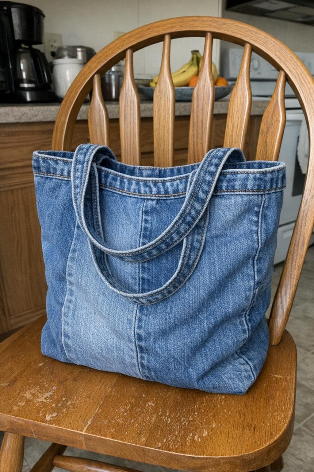 Denim tote bag