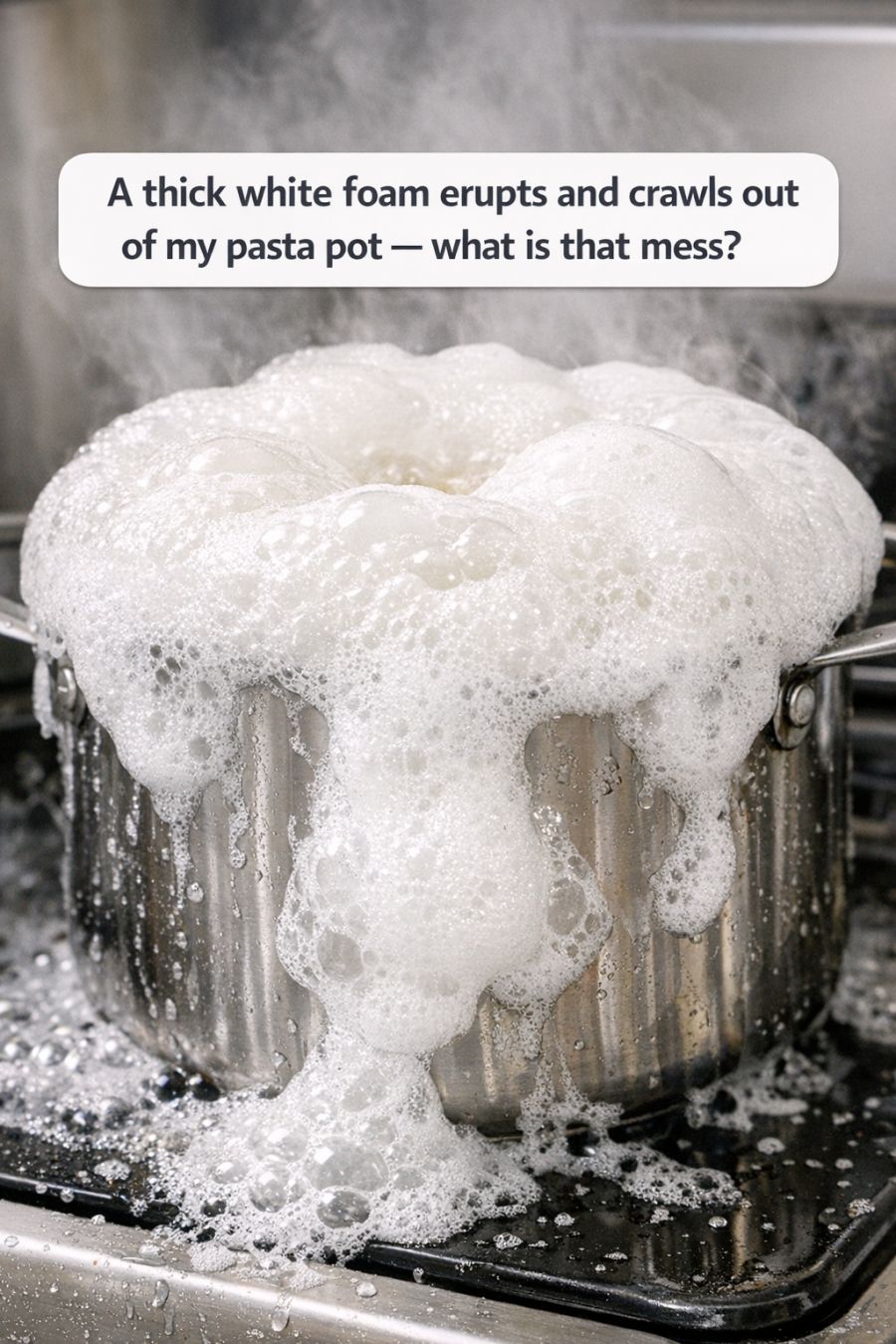 A thick white foam erupts and crawls out of my pasta pot — what is that ...